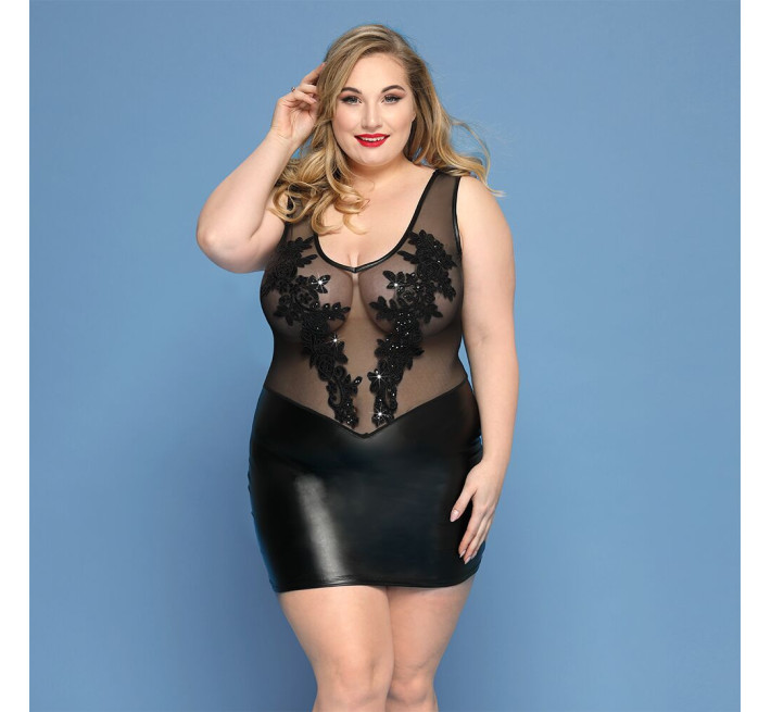 Платье JSY P91158 Черное Plus Size