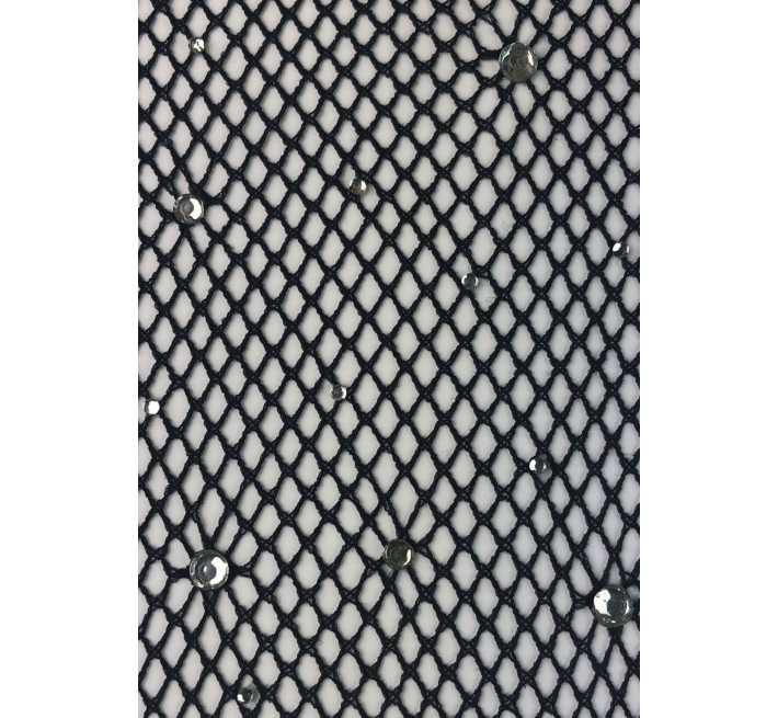 Колготки Leg Avenue Rhinestone micro net tights мелкая сетка, стразы Black One size