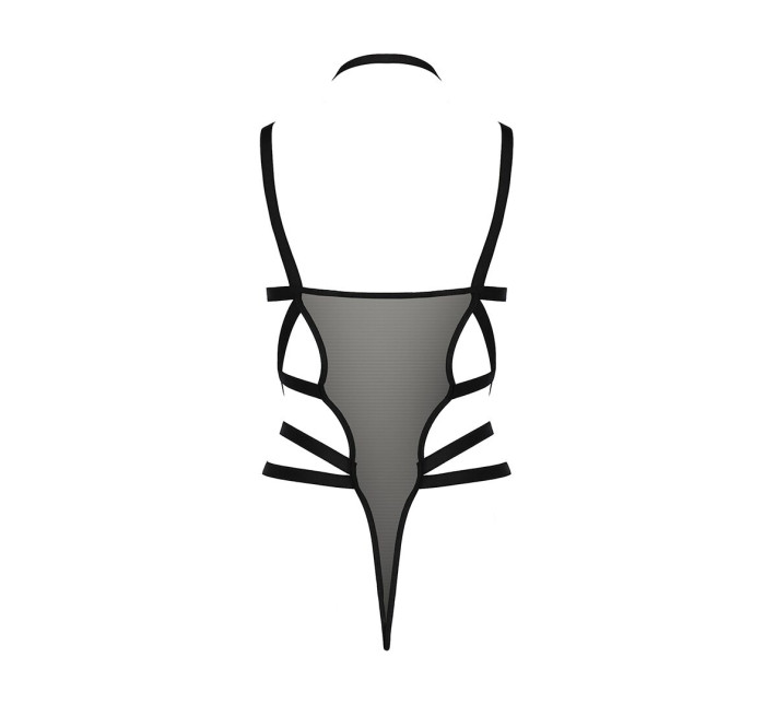 Боди монокини Passion HAGAR BODY Черное L/XL