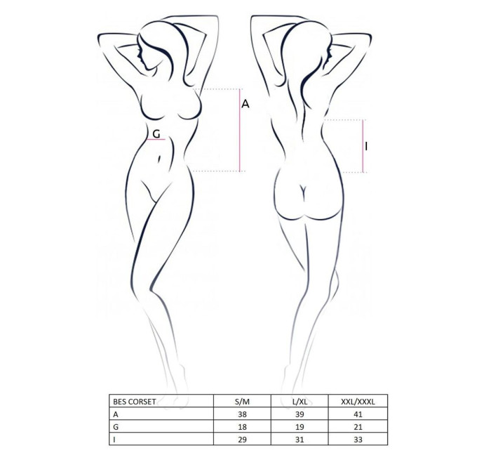 Корсет Passion BES CORSET S/M Чорний