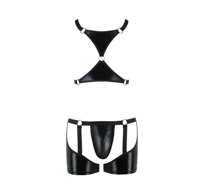 Комплект еротичної чоловічої білизни Passion 047 Set John black L/XL