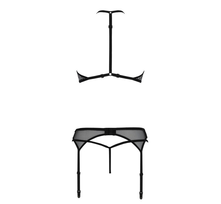 Комплект белья Passion SATARA SET black L/XL