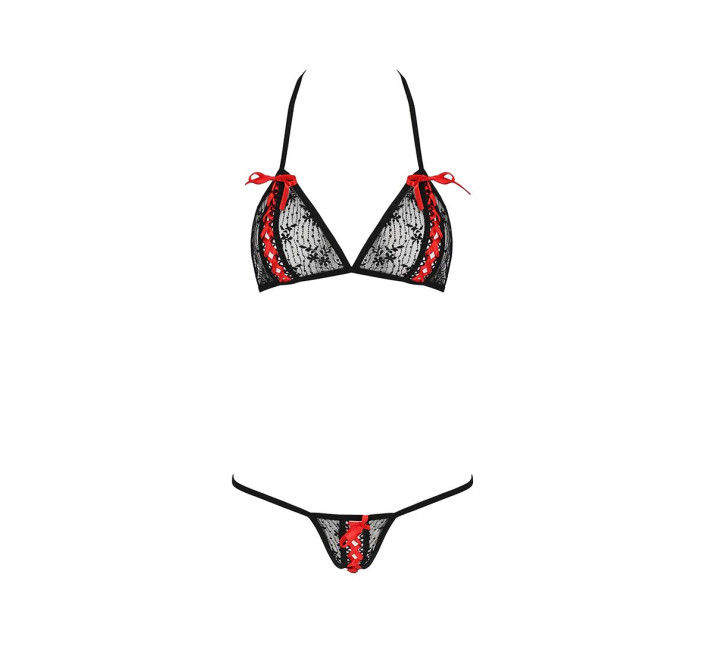 Комплект белья Passion MELISSA BIKINI black XXL/XXXL