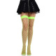 Чулки в крупную сетку Leg Avenue Fence Net Thigh Highs Neon Green, one size