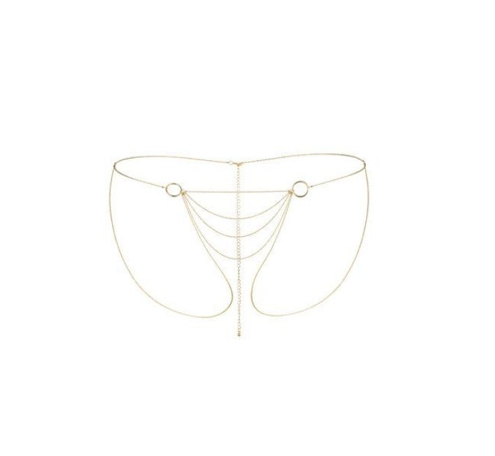Ланцюжок трусики Bijoux Indiscrets Magnifique Bikini Chain Золотий