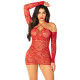 Платье Leg Avenue Seamless Off The Shoulder Mini Dress One Size, Red