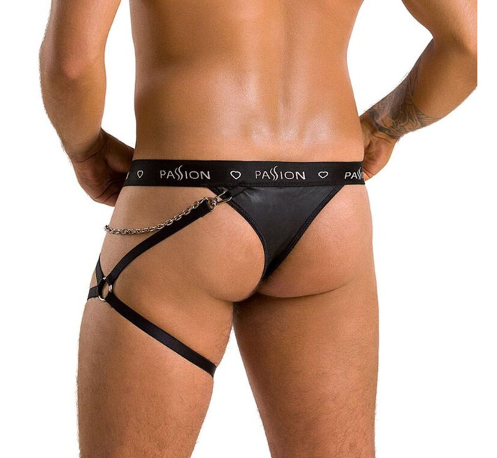 Мужские трусики танга с подвязкой Passion 058 Thong Bill Black S/M