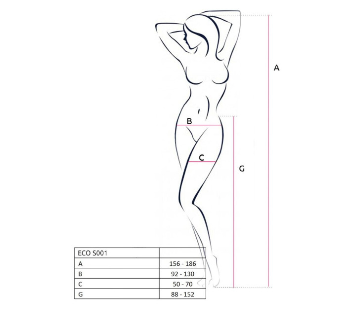 Еротичні колготки-бодістокінг Passion ECO S001 black