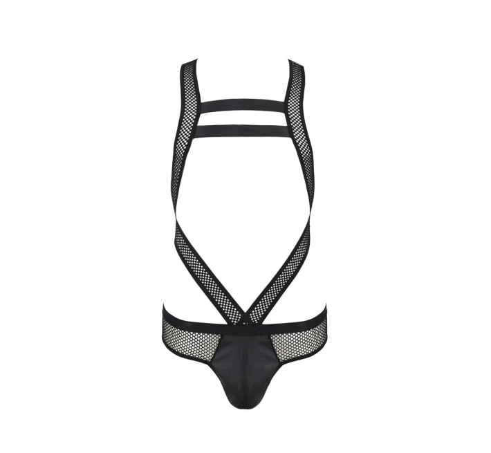 Мужское эротическое сетчатое боди Passion 045 Victor Black XXL/XXXL