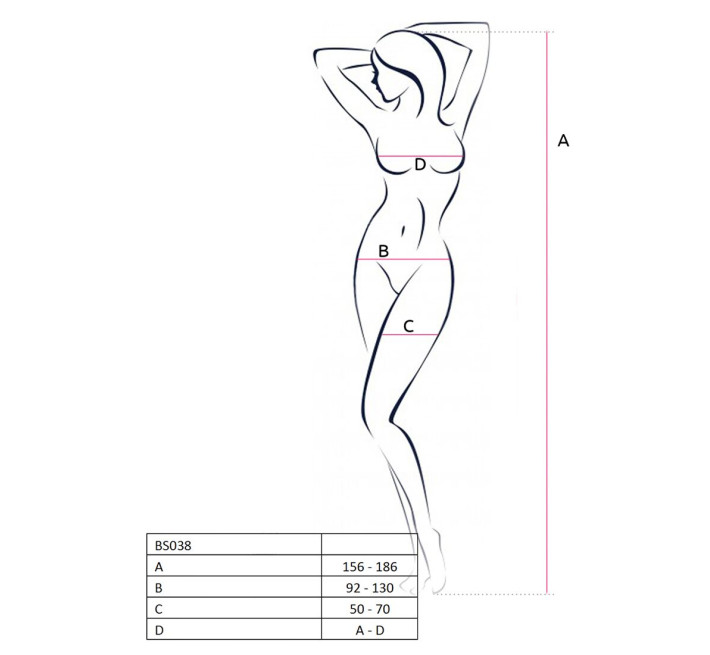 Бодистокинг Passion BS038 S/XL Красный