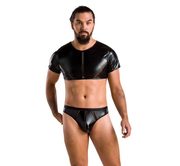 Комплект мужского белья под латекс Passion 057 Set Peter black XXL/XXXL