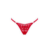 Стрінги Obsessive Lacelove thong червоні XS/S