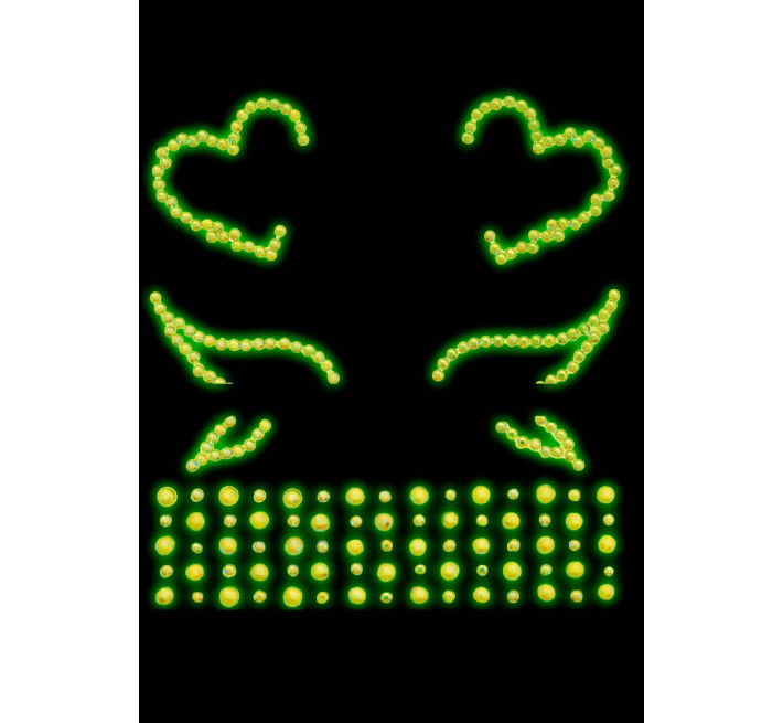 Набор страз-украшений для тела Leg Avenue Ayla face jewel sticker, наклейки, светятся в темноте