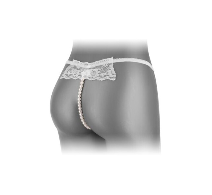 Трусики-стрінги з перлинною ниткою Fashion Secret KATIA White S/L