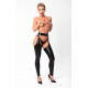Леггинсы Noir Handmade F323 Rebel, L, black, под латекс, с открытыми бедрами и ягодицами