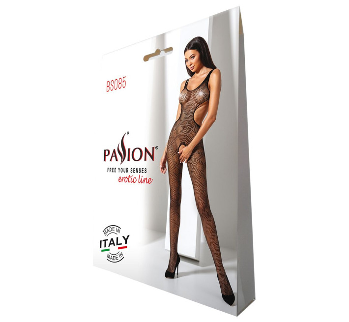 Эротический бодистокинг с рисунком Passion BS085 black