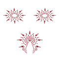 Пэстис из кристаллов Petits Joujoux Gloria set of 3 Красные