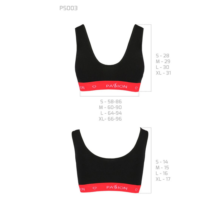 Спортивний топ на широких бретелях Passion PS003 TOP M, black