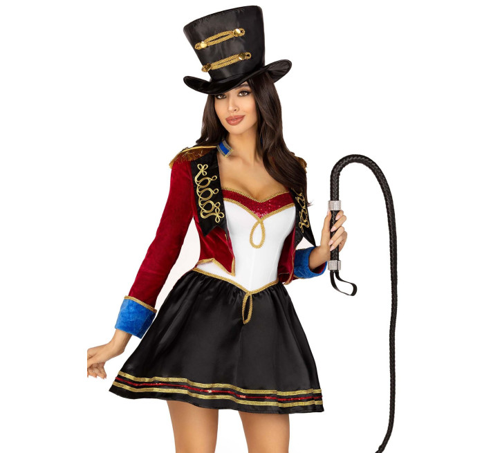 Костюм циркачки Leg Avenue Classic Ringmaster Costume S, платье, шляпа