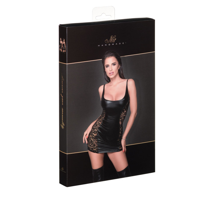 Платье с кружевными вставками Noir Handmade F229 Powerwetlook dress with lace inserts, XL