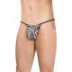 Чоловічі стрінги SoftLine Mens Thong 4531 Чорний/Білий OneSize