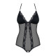 Сетчатый боди с открытыми ягодицами Obsessive 841-TED-1 teddy черный S/M