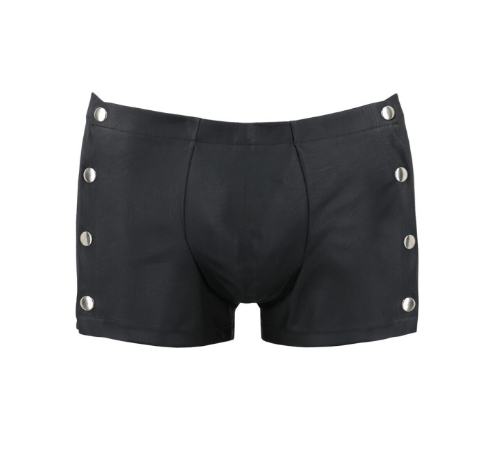 Чоловічі шкіряні боксери із заклепками Passion 048 Short David Black XXL/XXXL