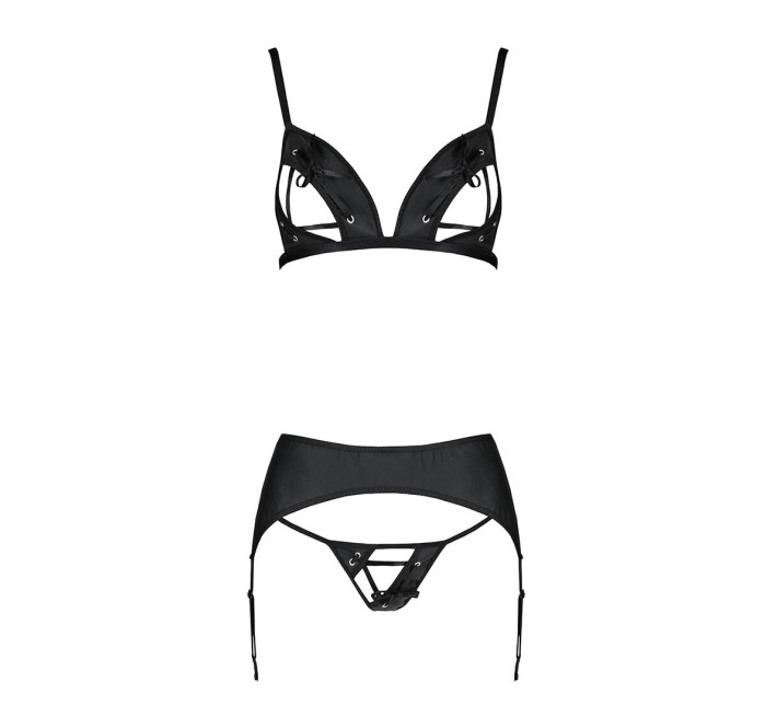 Комплект из экокожи Passion Miley Set black XXL/XXXL