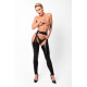 Леггинсы Noir Handmade F323 Rebel, L, black, под латекс, с открытыми бедрами и ягодицами