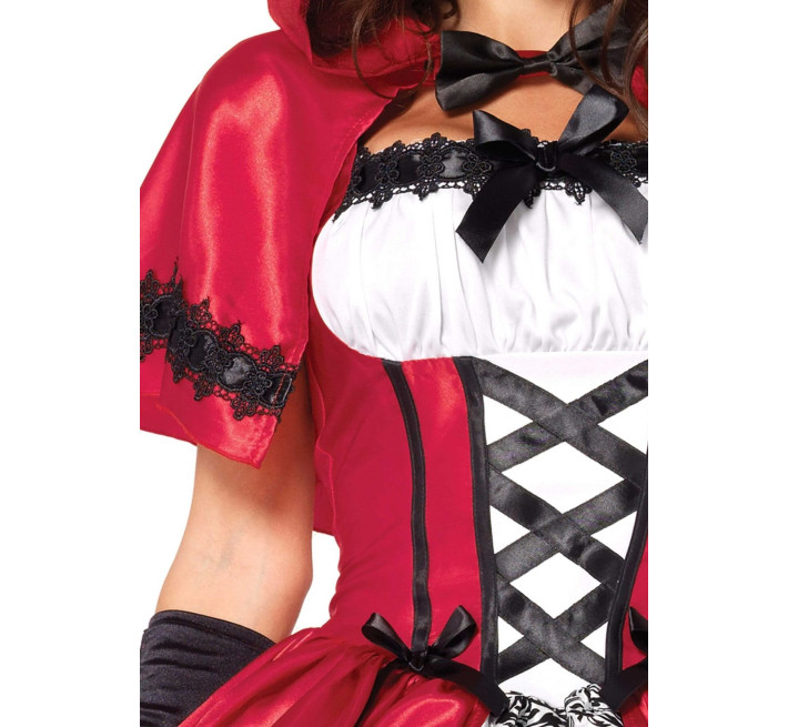 Эротический костюм Красной шапочки Leg Avenue Gothic Red Riding Hood XL, платье, накидка