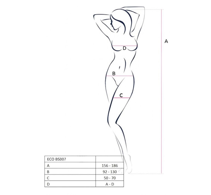 Бодистокинг Passion ECO BS007 red, с доступом