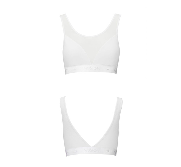 Топ с прозрачной вставкой Passion PS002 TOP L, white