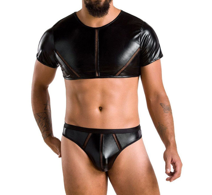 Комплект мужского белья под латекс Passion 057 Set Peter black XXL/XXXL