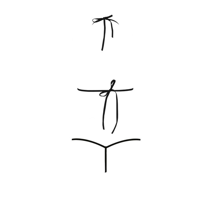 Комплект белья Passion MELISSA BIKINI black XXL/XXXL