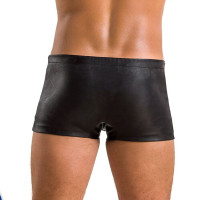 Чоловічі шкіряні боксери із заклепками Passion 048 Short David Black XXL/XXXL