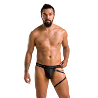 Мужские трусики танга с подвязкой Passion 058 Thong Bill Black S/M