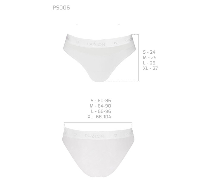 Трусики с прозрачной вставкой Passion PS006 PANTIES S, white
