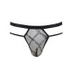 Чоловічі прозорі стринги Passion 029 Thong Collin Black XXL/XXXL