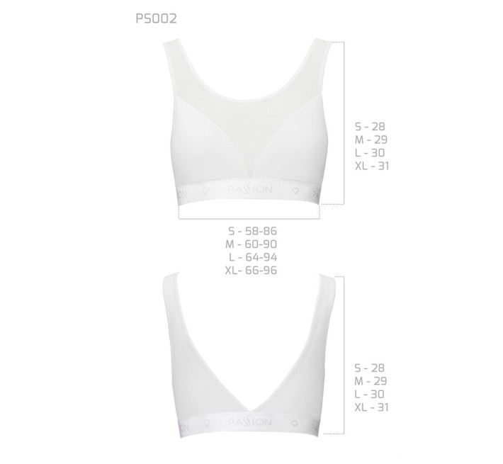Топ с прозрачной вставкой Passion PS002 TOP L, white