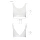 Топ с прозрачной вставкой Passion PS002 TOP L, white