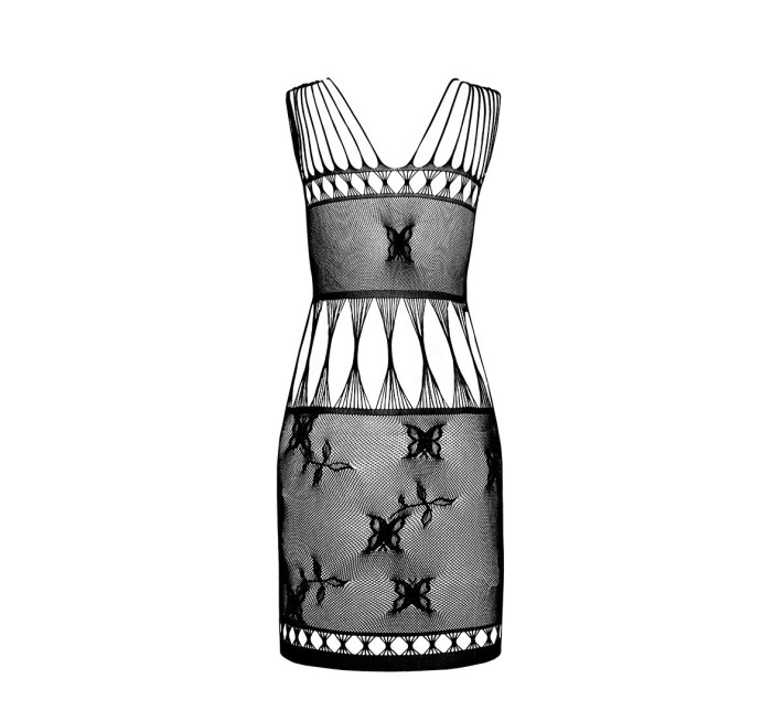 Бодістокінг - мінісукня з метеликами Passion BS090 black