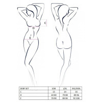 Комплект белья Passion под латекс DEBY SET Черный XXL/XXXL