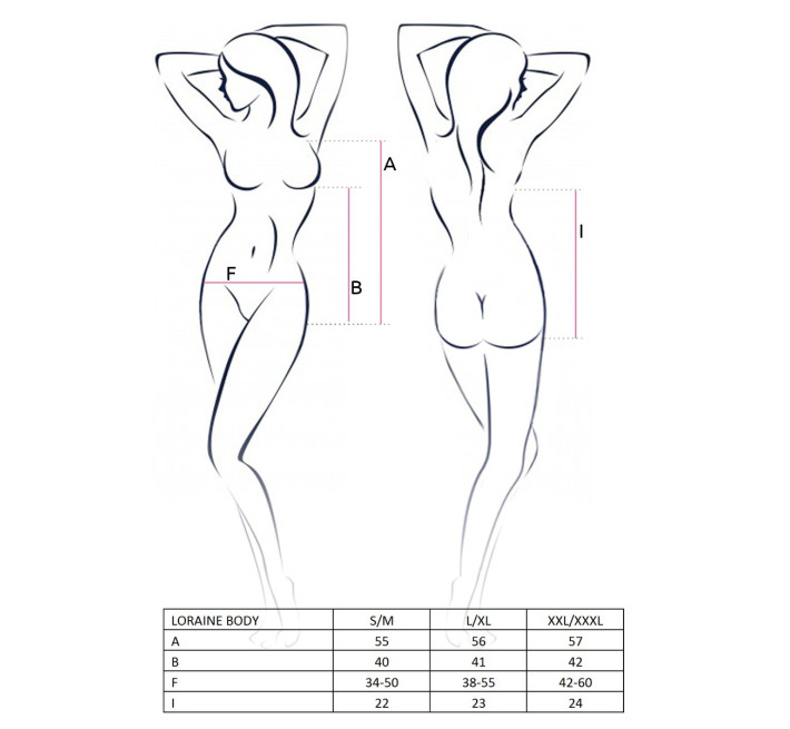 Вишукане Боді Passion LORAINE BODY L/XL Червоне