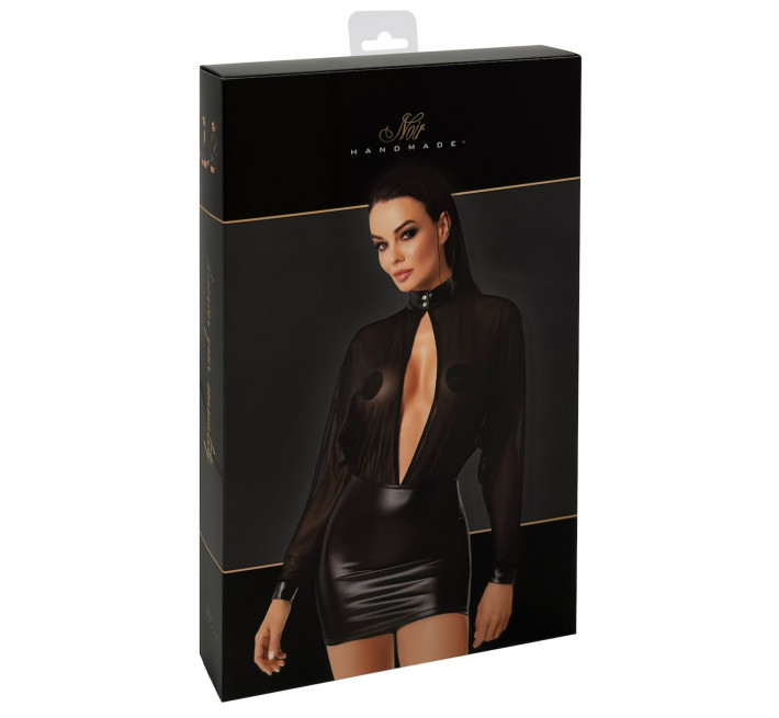 Платье Noir Handmade F348 Powerwetlook and tulle dress - XL