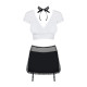Еротичний костюм секретарки Obsessive Secretary suit 5pcs чорно-білий S/M