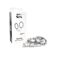 Сексуальное украшение на пенис и мошонку Art of Sex - Jerome, Серебро Сексуальное украшение на пенис и мошонку Art of Sex - Jerome, Серебро