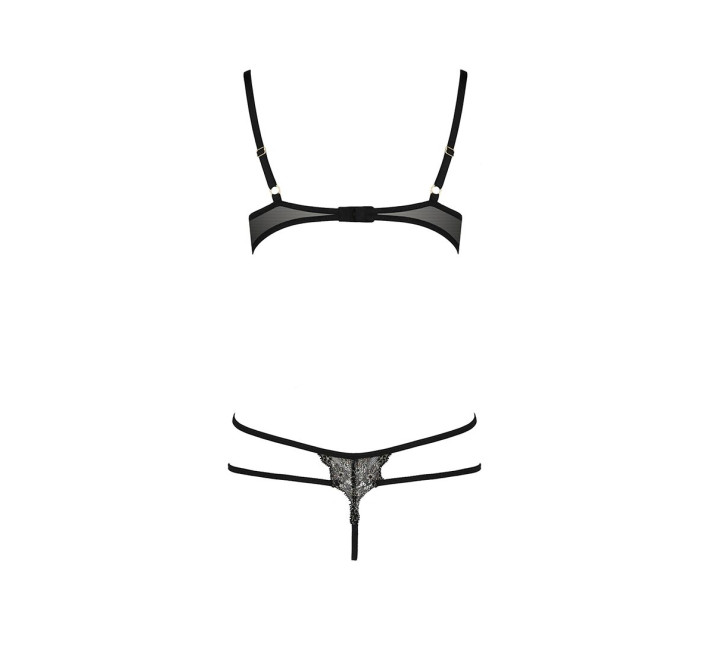 Боди монокини Passion с открытой грудью VALERY BODY Черное XXL/XXXL