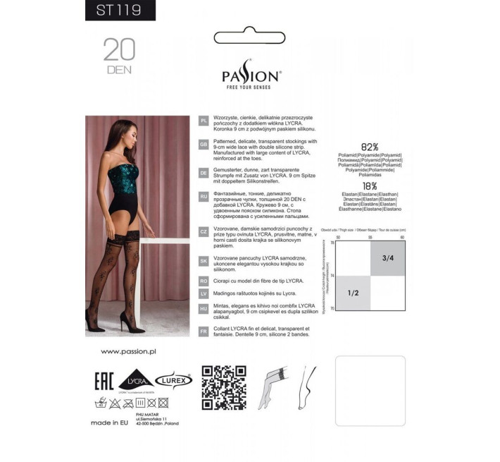 Панчохи Passion ST119 чорні 3/4