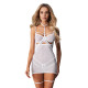 Бебі-долл Obsessive Arrowel White chemise 2XL/3XL