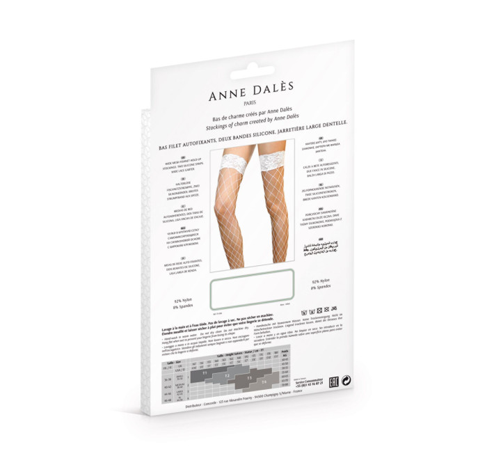 Панчохи у сітку Anne De Ales ERICA T3 Білі